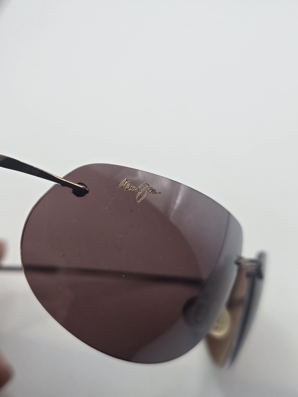 Maui Jim MJ Sport Titanium Rimless Wrap Around Sunglasses - Picture 5 of 7